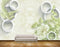 Avikalp MWZ0147 White Green Flowers Birds HD Wallpaper