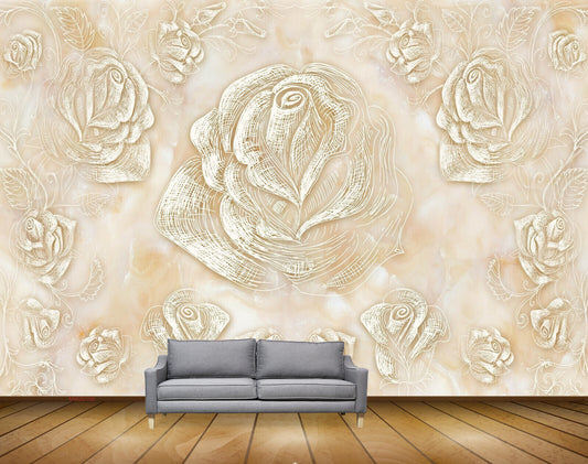 Avikalp MWZ0150 White Pink Flowers HD Wallpaper