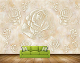Avikalp MWZ0150 White Pink Flowers 3D HD Wallpaper