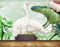 Avikalp MWZ0154 White Swans Flowers Leaves HD Wallpaper