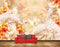 Avikalp MWZ0158 White Swans Orange Flowers HD Wallpaper