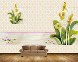 Avikalp MWZ0168 Mustard Flowers Plants Fishes Pink Lotus HD Wallpaper