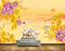 Avikalp MWZ0195 Orange Pink Flowers Swans Birds HD Wallpaper