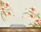 Avikalp MWZ0204 White Red Flowers Butterflies HD Wallpaper