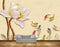 Avikalp MWZ0205 White Flower Fishes HD Wallpaper