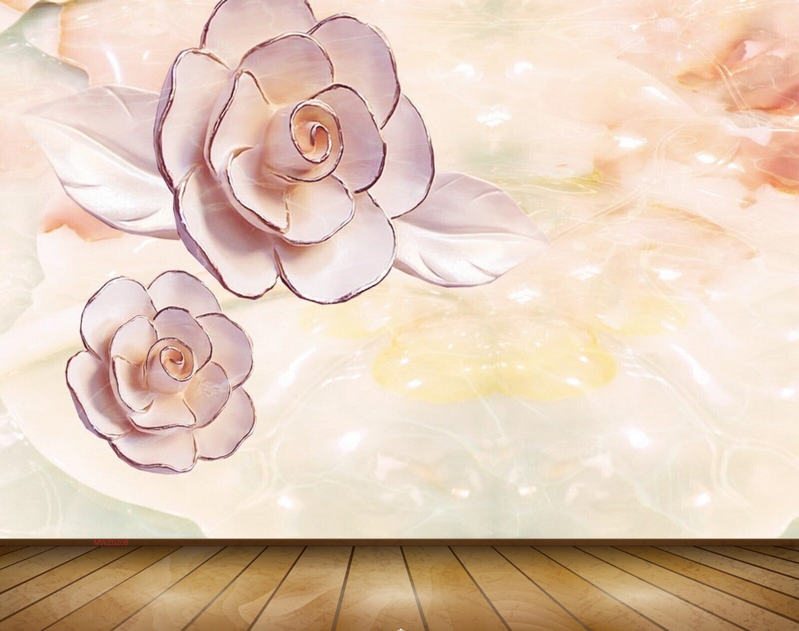 Avikalp MWZ0208 White Lavendar Flowers 3D HD Wallpaper