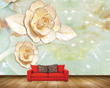 Avikalp MWZ0213 Pink White Flowers 3D HD Wallpaper