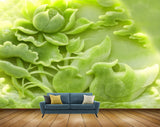 Avikalp MWZ0218 Green Flowers Birds HD Wallpaper