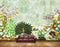 Avikalp MWZ0221 Peacock Plants Flowers Birds Creepers HD Wallpaper