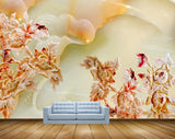 Avikalp MWZ0233 White Red Flowers Plants 3D HD Wallpaper