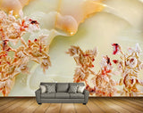 Avikalp MWZ0233 White Red Flowers Plants 3D HD Wallpaper