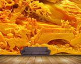 Avikalp MWZ0256 Orange Horse Trees Bridge HD Wallpaper