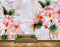 Avikalp MWZ0263 White Red Flowers Leaves HD Wallpaper
