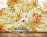 Avikalp MWZ0267 Orange White Flowers Leaves 3D HD Wallpaper