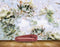 Avikalp MWZ0268 Green White Flowers Leaves HD Wallpaper