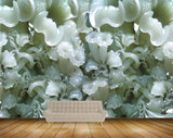 Avikalp MWZ0271 Blue White Flowers 3D HD Wallpaper