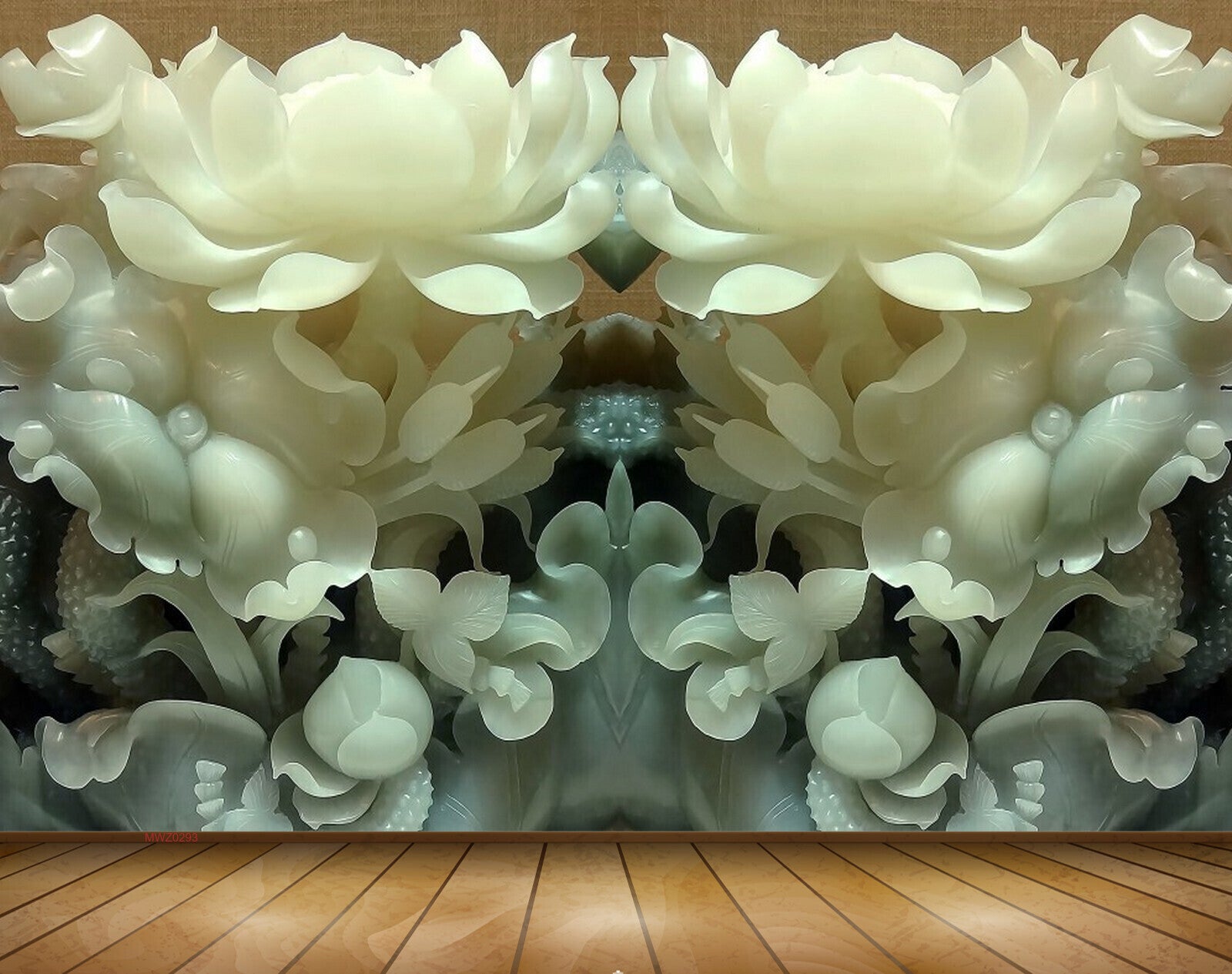 Avikalp MWZ0293 White Flowers 3D HD Wallpaper