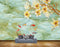 Avikalp MWZ0308 White Orange Flowers Fishes Tree HD Wallpaper