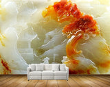 Avikalp MWZ0317 Orange White Flowers House 3D HD Wallpaper