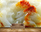 Avikalp MWZ0317 Orange White Flowers House 3D HD Wallpaper