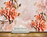 Avikalp MWZ0330 Pinkish Red Flowers 3D HD Wallpaper
