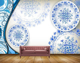Avikalp MWZ0331 Blue Flowers HD Wallpaper