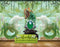 Avikalp MWZ0352 White Green Horses Chair Creepers HD Wallpaper