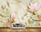 Avikalp MWZ0354 Pink White Lotus Flowers Birds HD Wallpaper