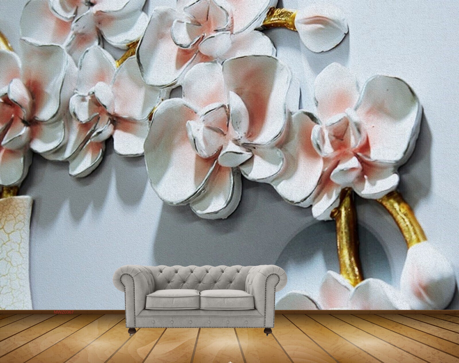 Avikalp MWZ0367 White Pink Flowers HD Wallpaper