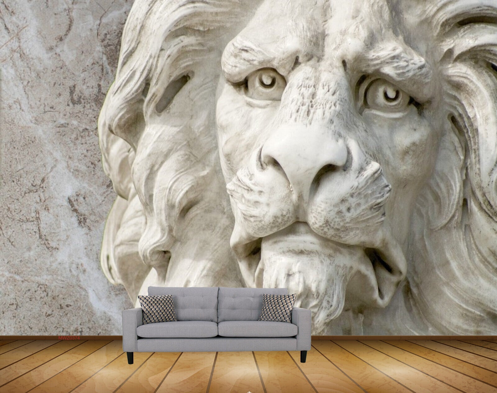 Avikalp MWZ0374 White Lion 3D HD Wallpaper