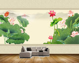 Avikalp MWZ0416 Pink White Flowers Leaves 3D HD Wallpaper