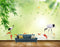 Avikalp MWZ0421 Fishes Swans Trees Butterfly Sunrays HD Wallpaper
