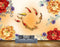 Avikalp MWZ0438 Red Yellow Fishes Flowers HD Wallpaper