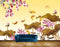 Avikalp MWZ0445 Pink White Flowers Fishes Leaves HD Wallpaper