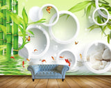 Avikalp MWZ0450 Fishes Butterflies Trees Water HD Wallpaper