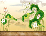 Avikalp MWZ0466 Coralpink White Flowers Greenary 3D HD Wallpaper