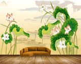 Avikalp MWZ0466 Coralpink White Flowers Greenary 3D HD Wallpaper