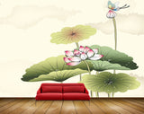 Avikalp MWZ0470 White Pink Yellow Flowers Leaves Butterfly HD Wallpaper