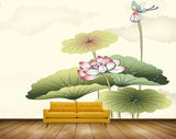 Avikalp MWZ0470 White Pink Yellow Flowers Leaves Butterfly 3D HD Wallpaper
