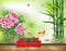 Avikalp MWZ0480 Pink Flowers Butterflies Fishes Trees River HD Wallpaper