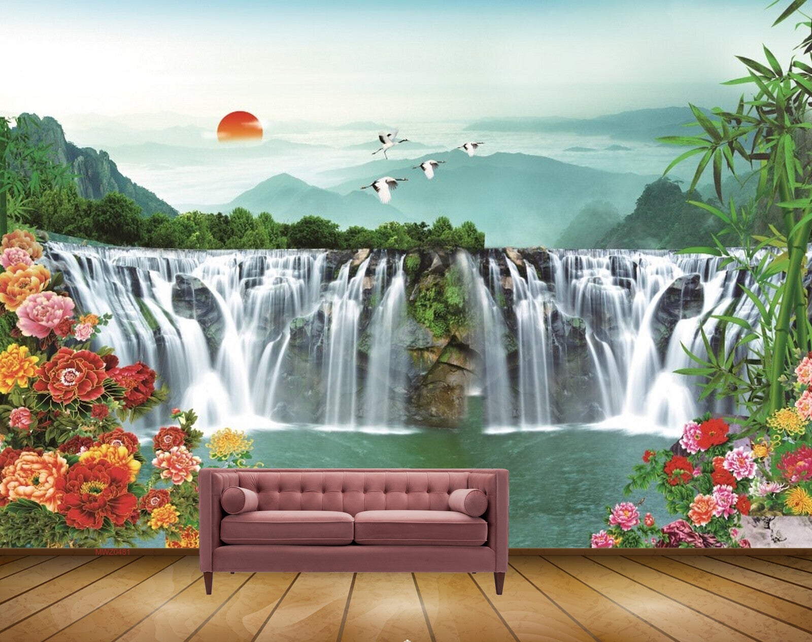 Buy Avikalp Exclusive Vinyl Beautiful Scenery Swan Lake Full HD 3D Wallpaper  4x3ft Multicolour Awi2243 Online at Low Prices in India  Amazonin