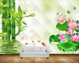 Avikalp MWZ0482 Pink Flowers Fishes Trees Butterflies HD Wallpaper