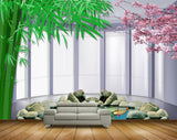 Avikalp MWZ0483 Stones Pink Flowers Trees Fishes HD Wallpaper
