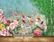 Avikalp MWZ0485 Pink White Yellow Flowers Fishes Trees HD Wallpaper