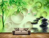 Avikalp MWZ0489 Trees Black Stones Water 3D HD Wallpaper