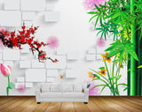 Avikalp MWZ0503 Orange Pink Flowers Plants HD Wallpaper