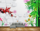 Avikalp MWZ0503 Orange Pink Flowers Plants 3D HD Wallpaper