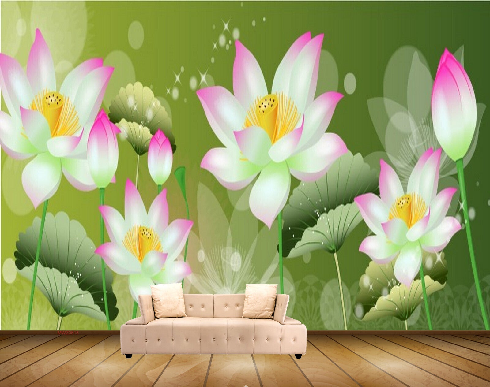 Avikalp MWZ0515 White Pink Flowers Plants HD Wallpaper