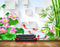 Avikalp MWZ0517 Pink Lotus Flowers Fishes Plants HD Wallpaper