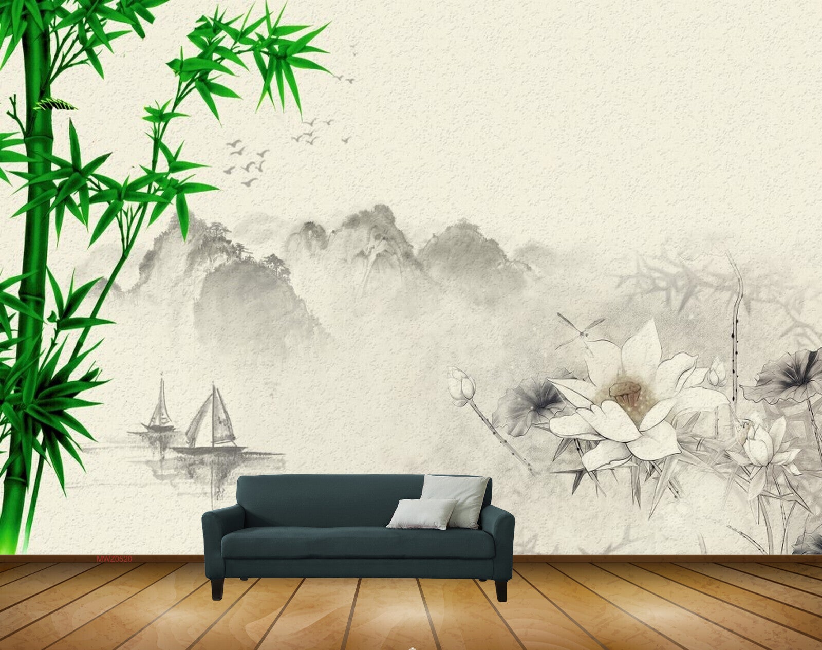 Avikalp MWZ0520 White Flowers Plants Boats HD Wallpaper